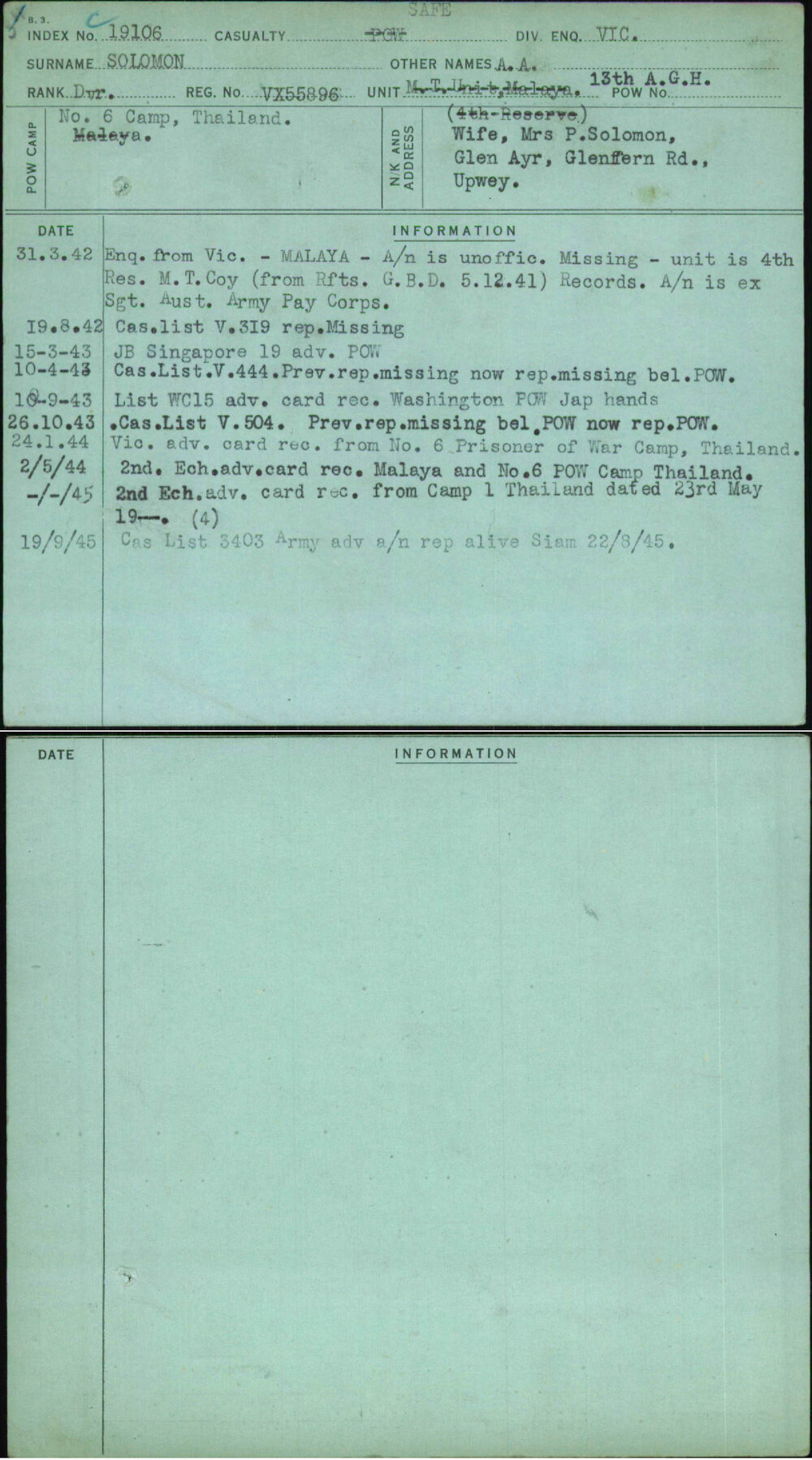 Solomon, A A, VX55896