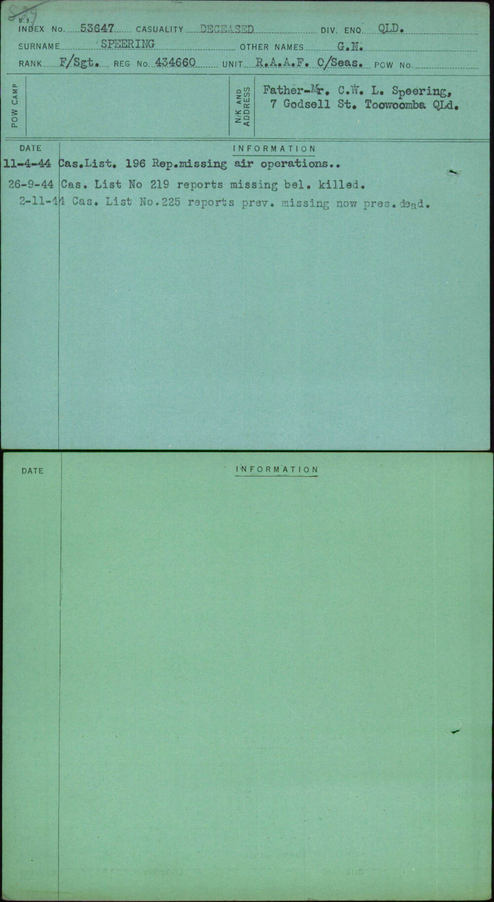 Speering, G N, 434660