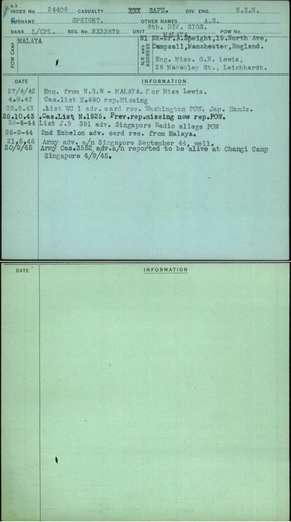 Speight, A S, NX33879