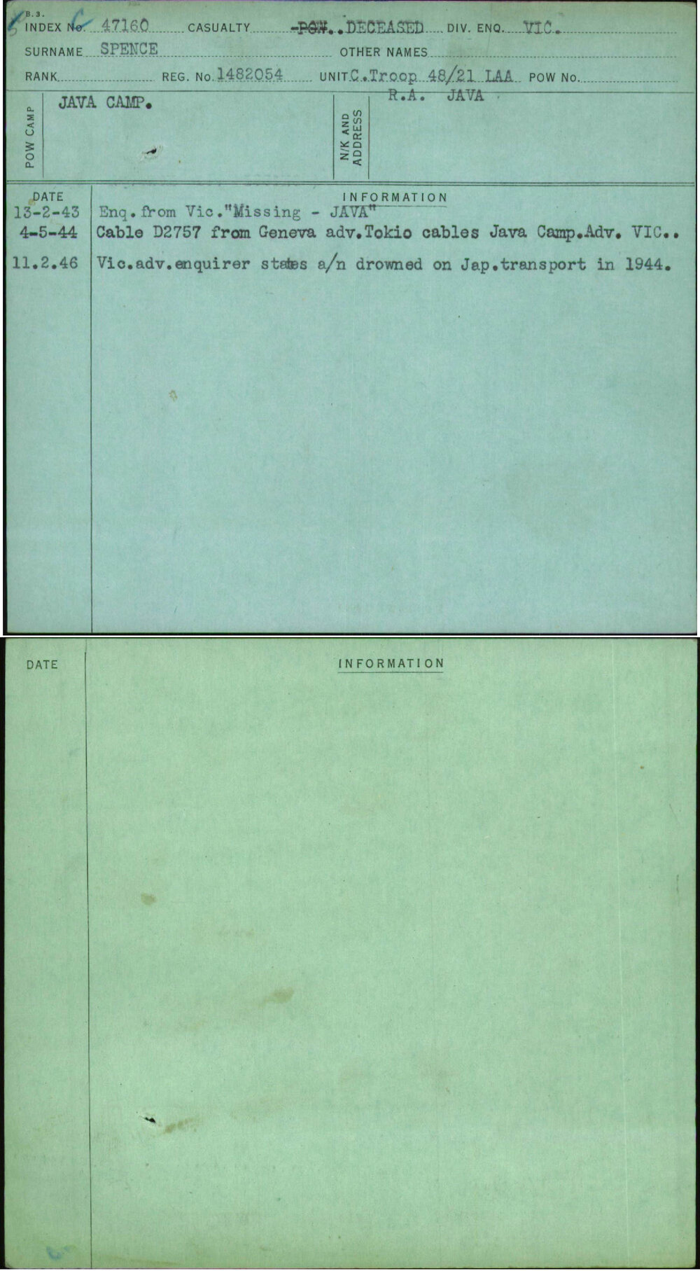 Spence, [No Given Name], 1482054