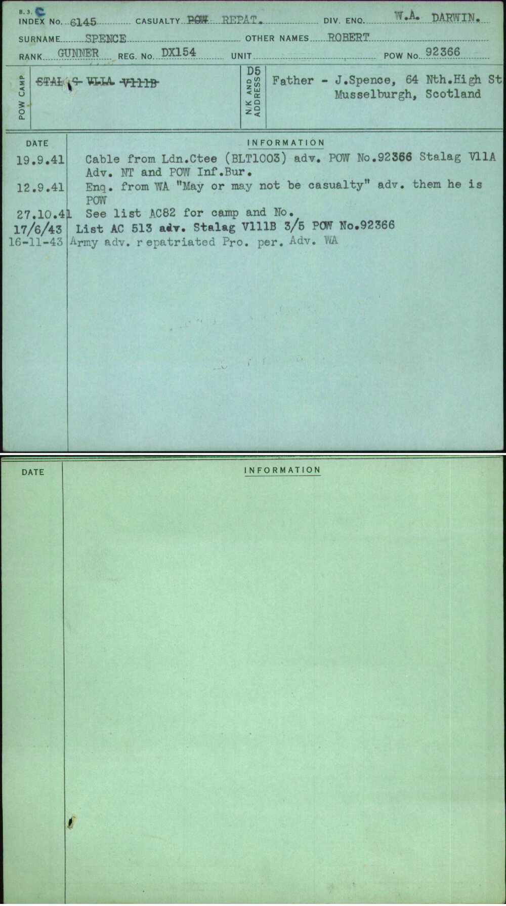 Spence, Robert, Dx154