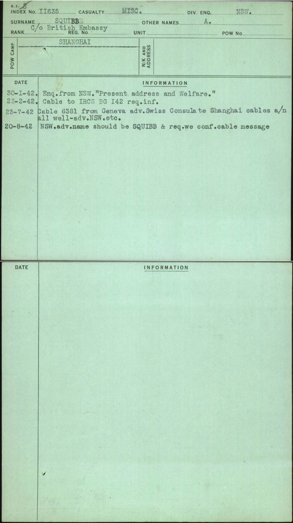 Squibb, A, [No Service Number]