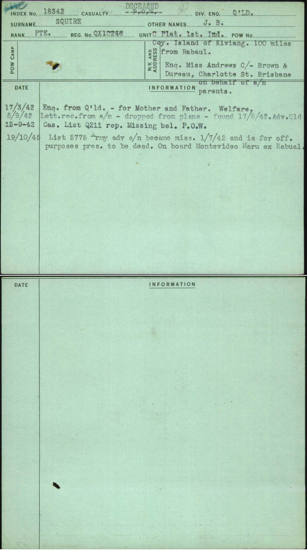 Squire, J B, QX10246