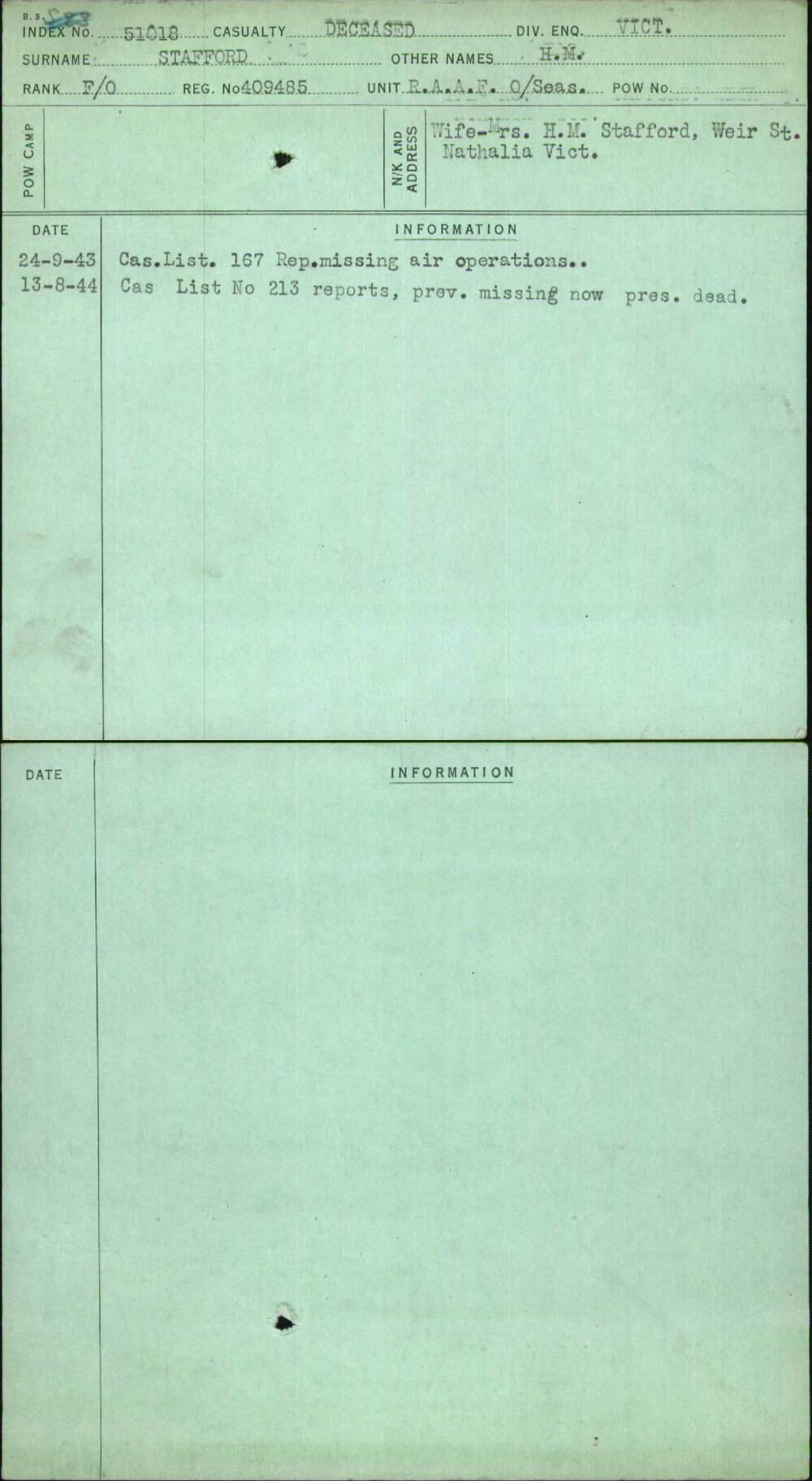 Stafford, H M, 409485