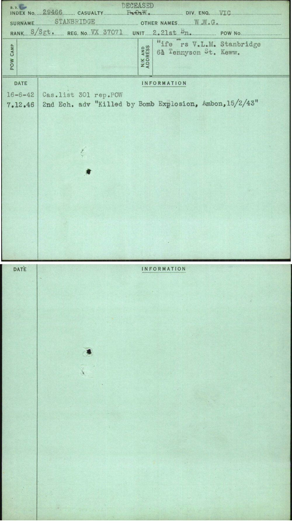 Stanbridge, W W G, VX37071