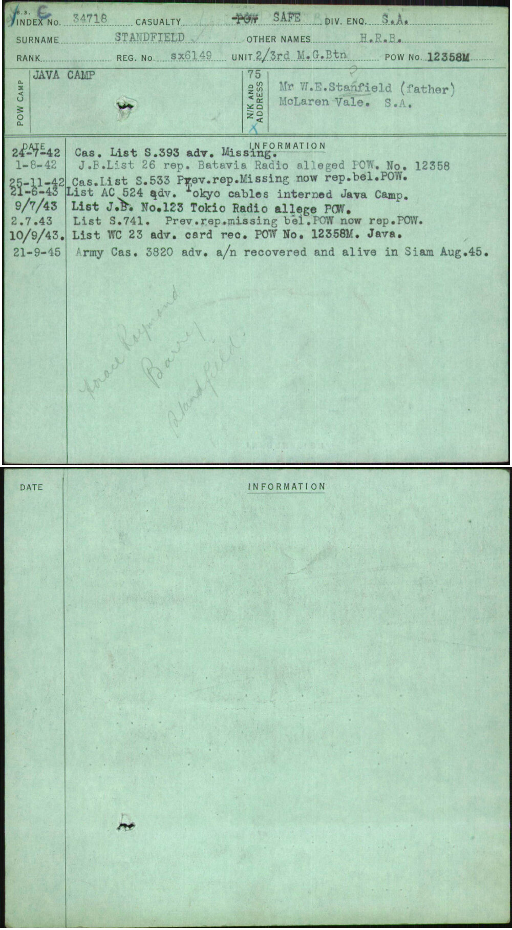 Standfield, H R B, SX6149