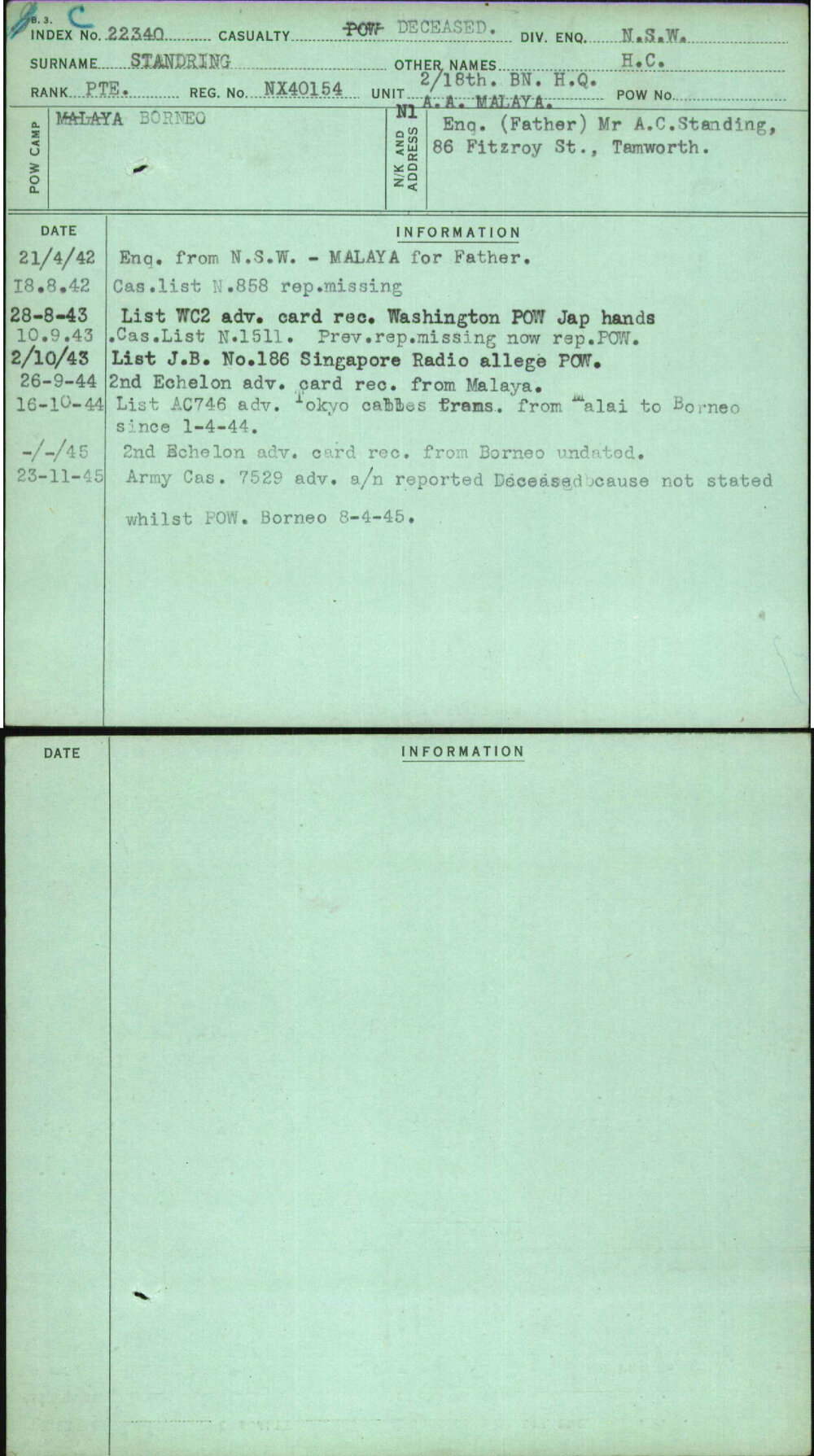 Standring, H C, NX40154