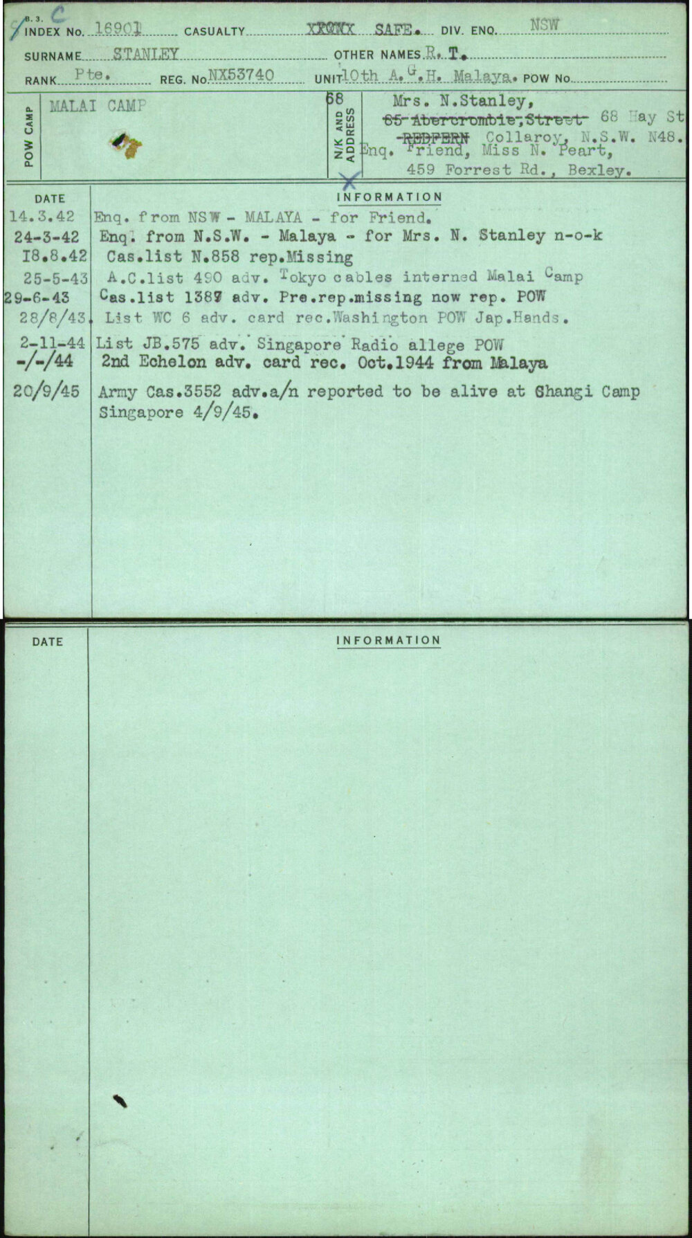 Stanley, R T, NX53740