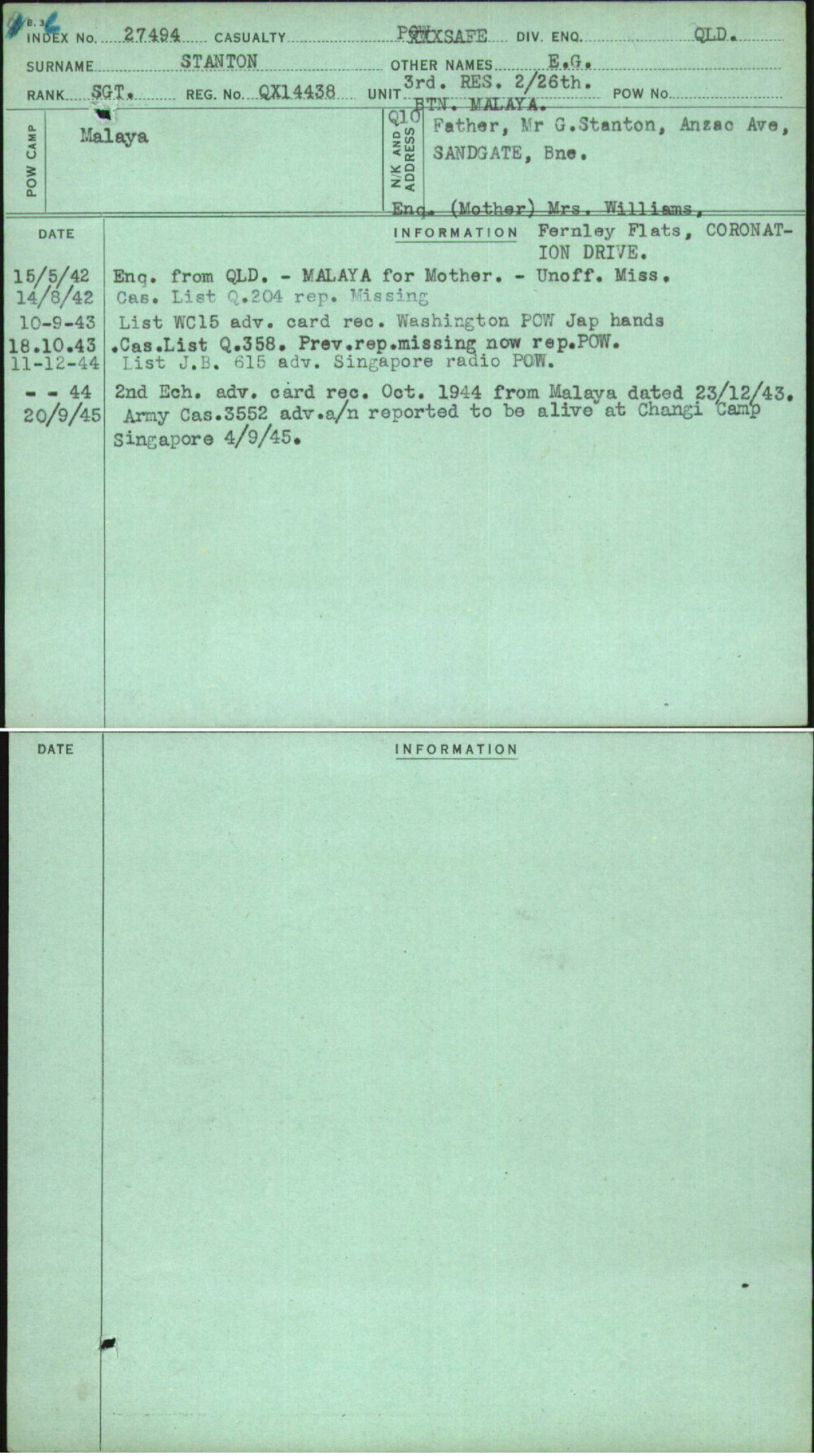 Stanton, E G, QX14438