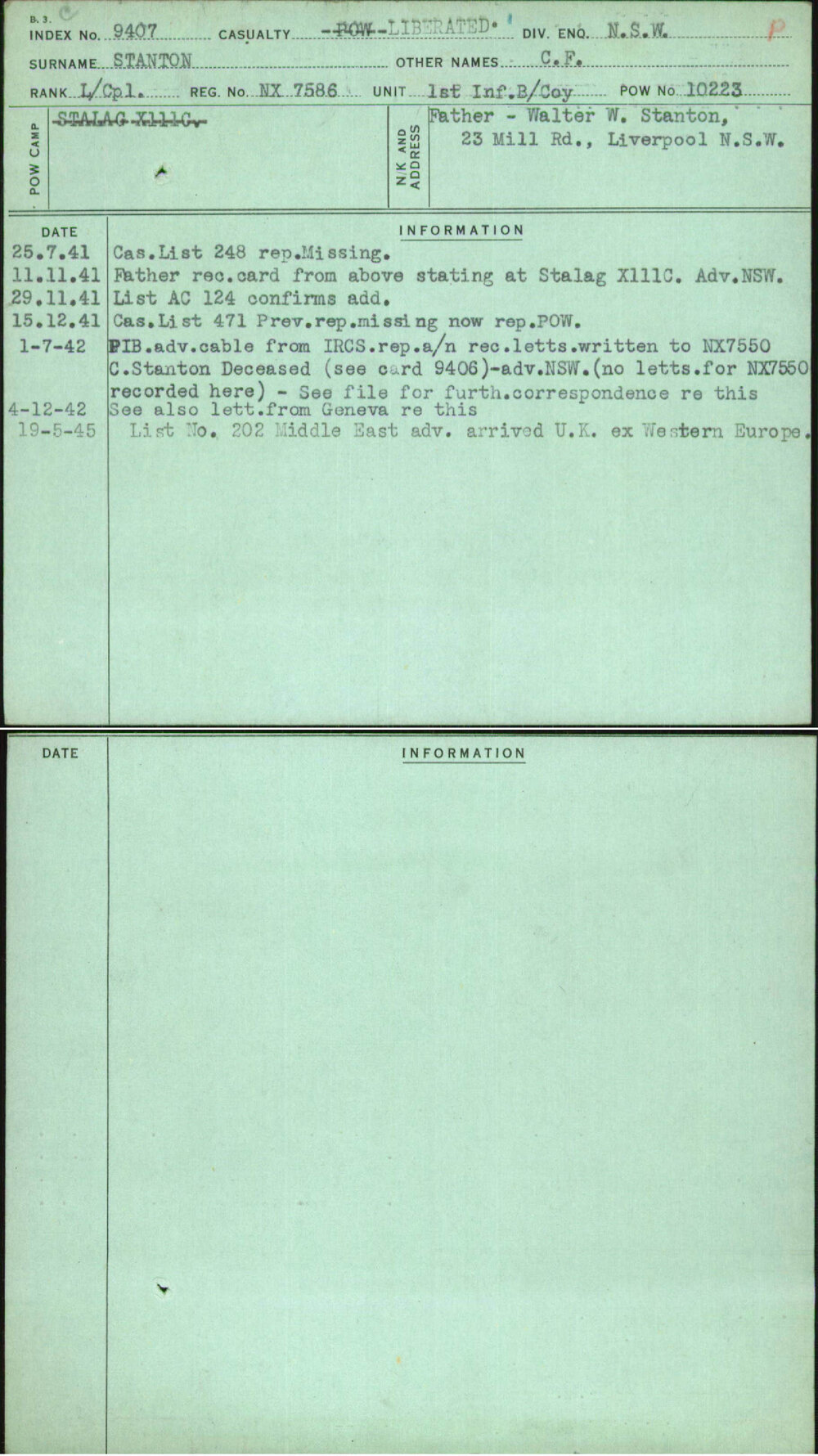 Stanton, C F, NX7586