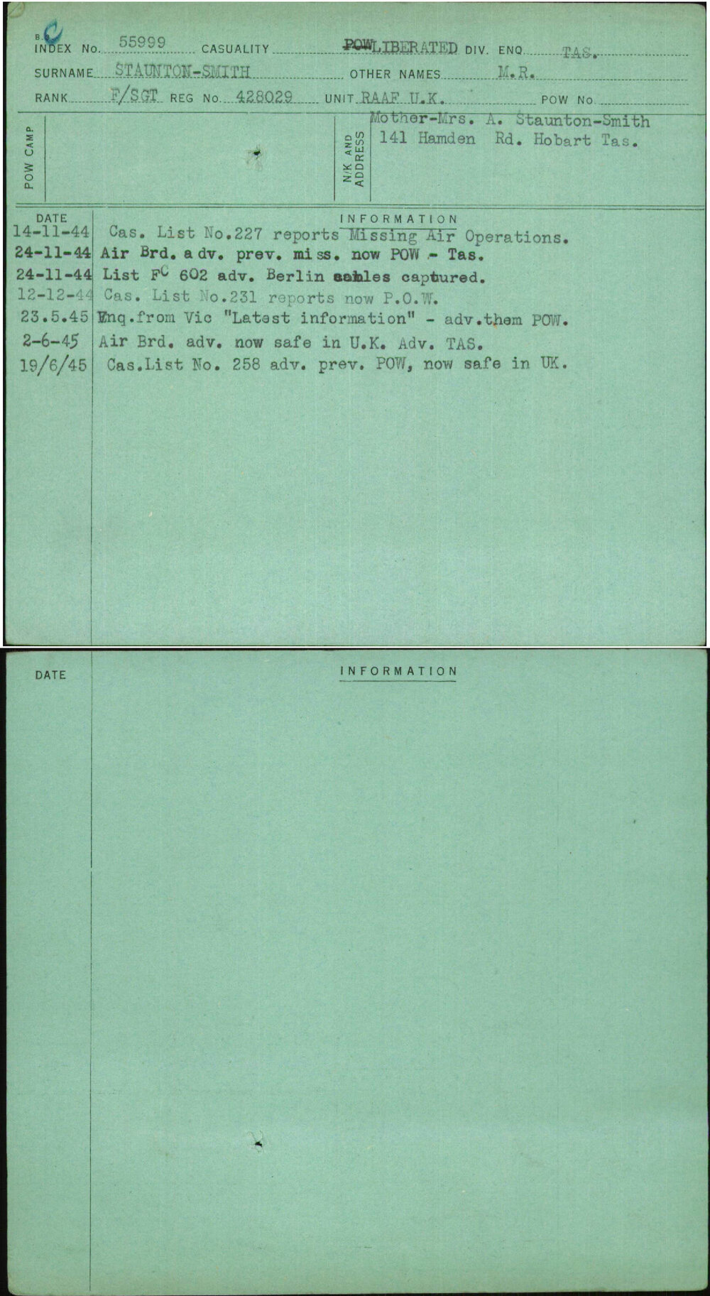 Staunton-Smith, M R, 428029