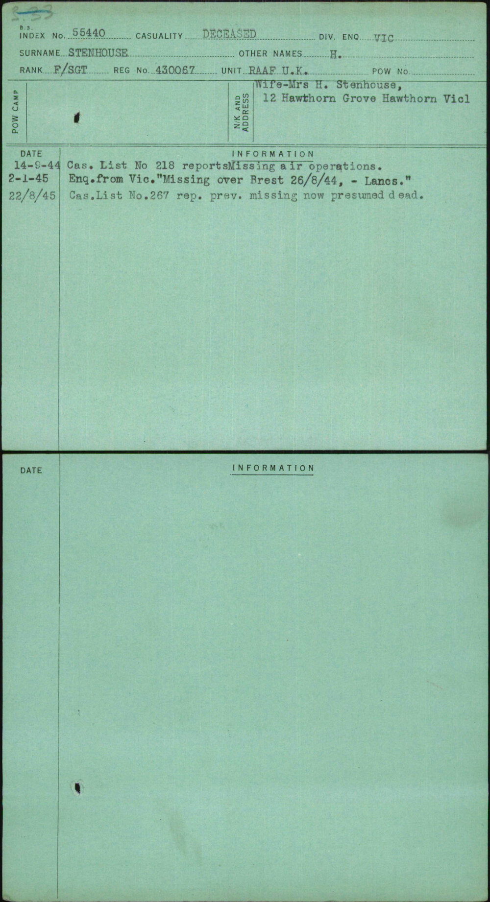 Stenhouse, H, 430067