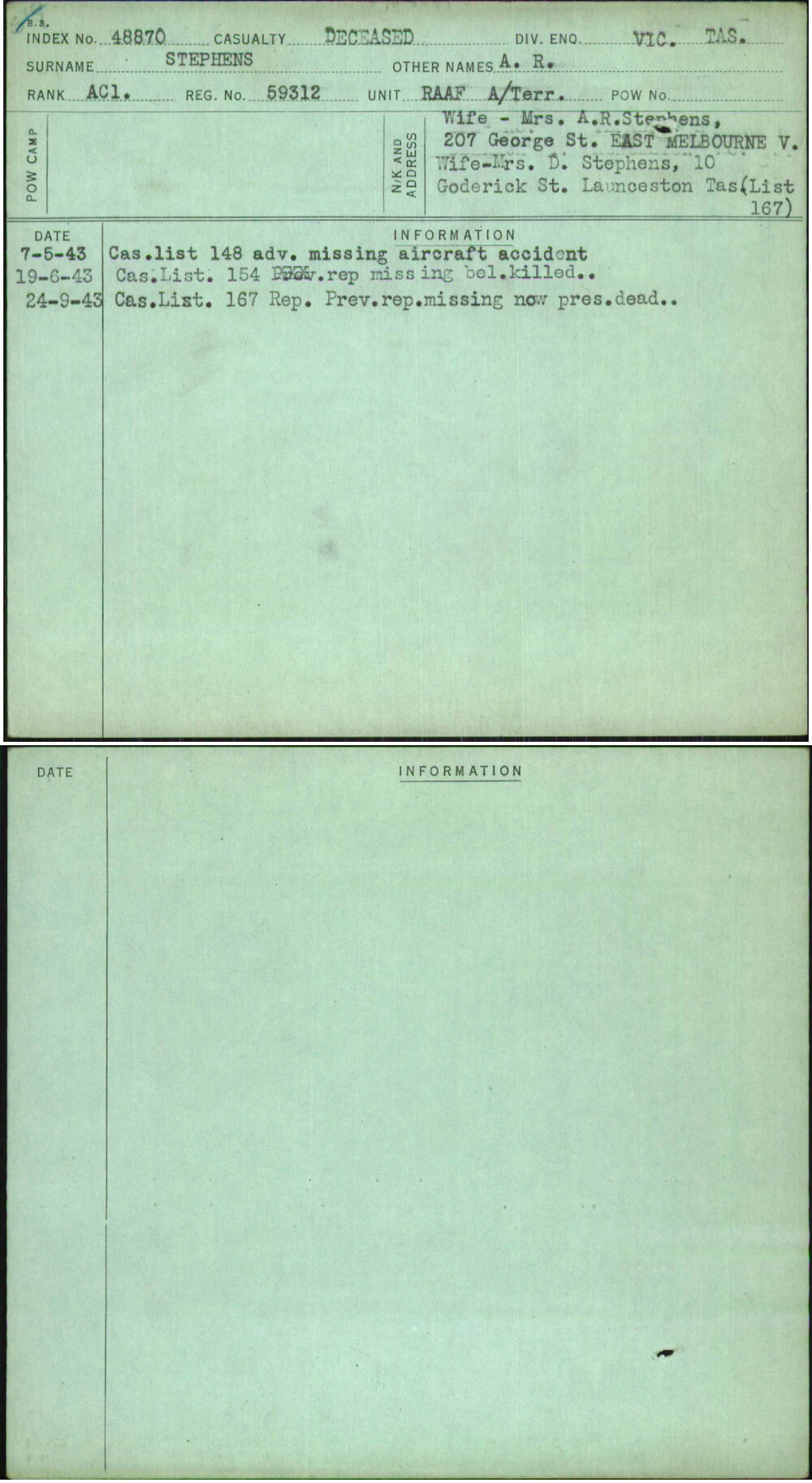 Stephens, A R, 59312