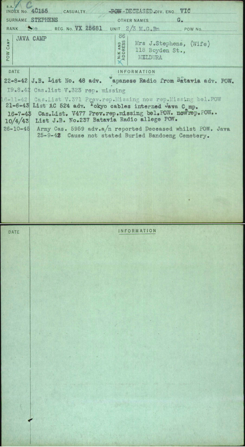 Stephens, G, VX25681