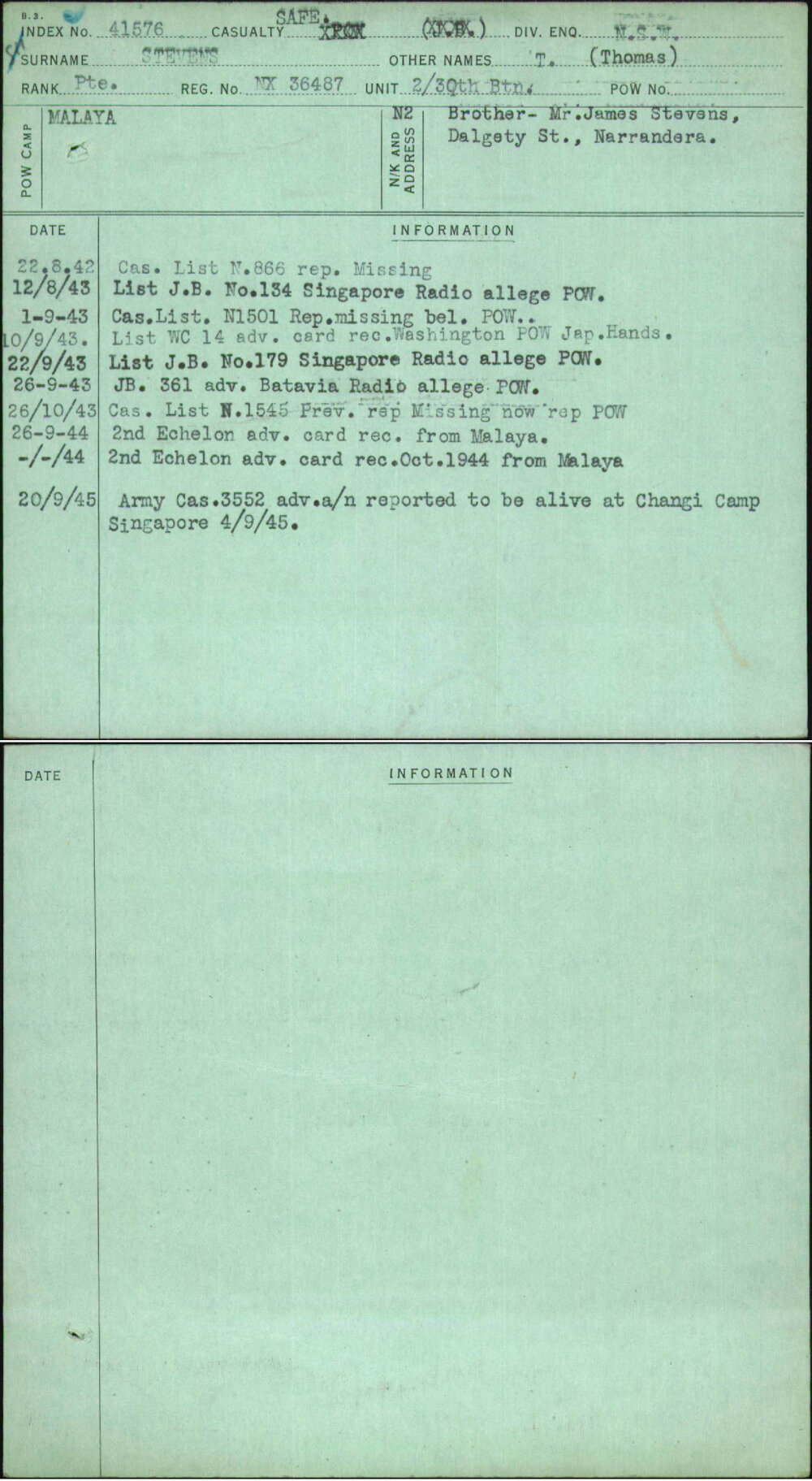 Stevens, T (Thomas), NX36487