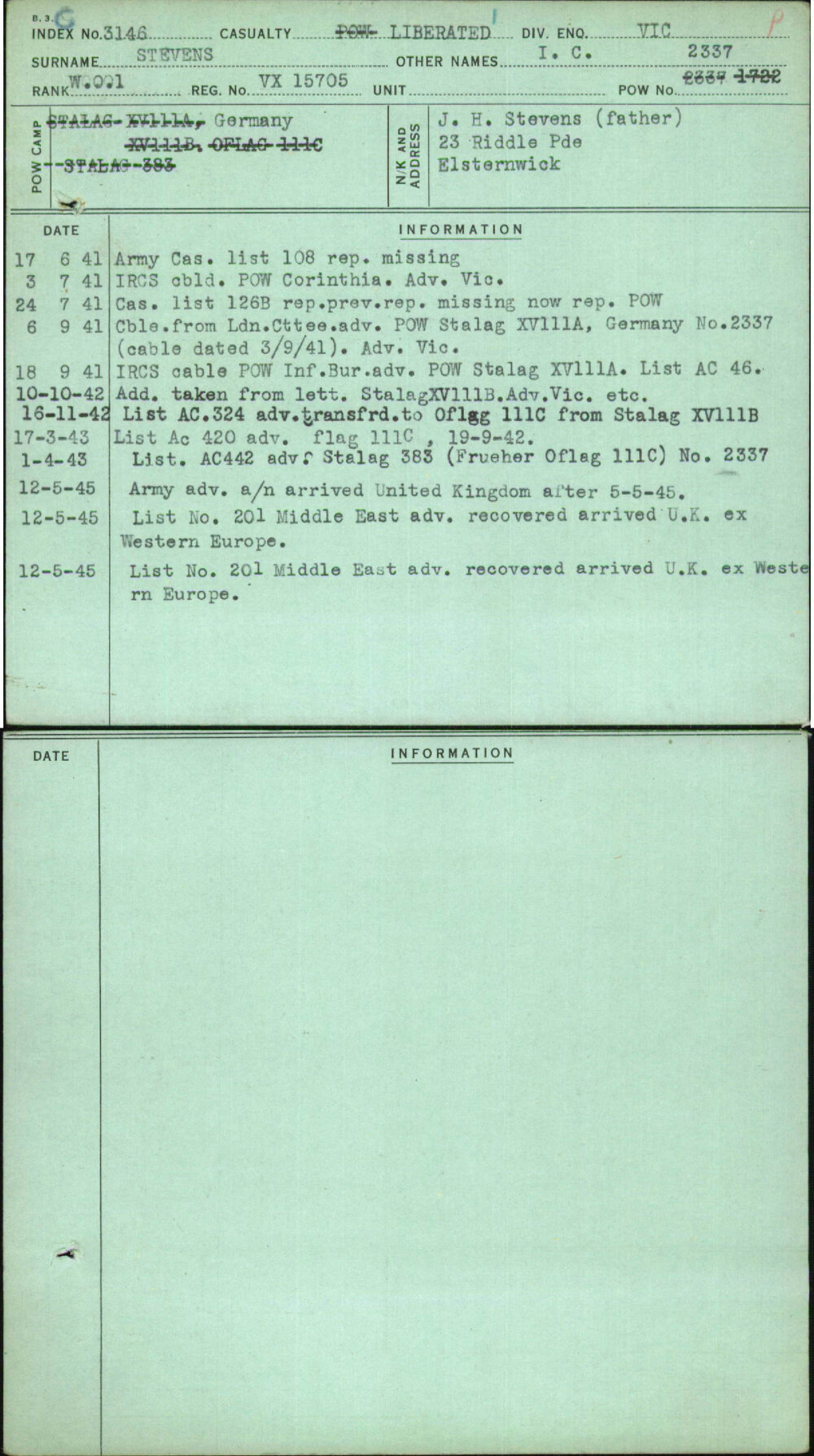 Stevens, I C, VX15705