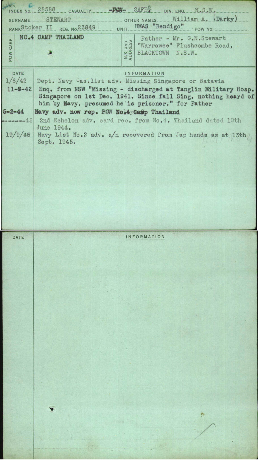 Stewart, William A (Darky), 23849