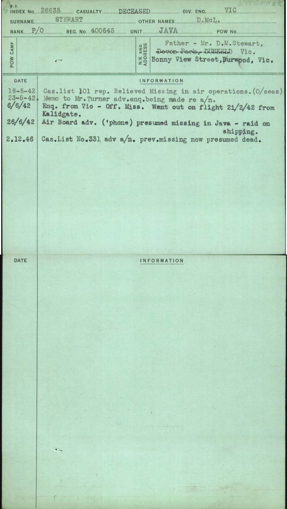Stewart, D Mcl, 400545