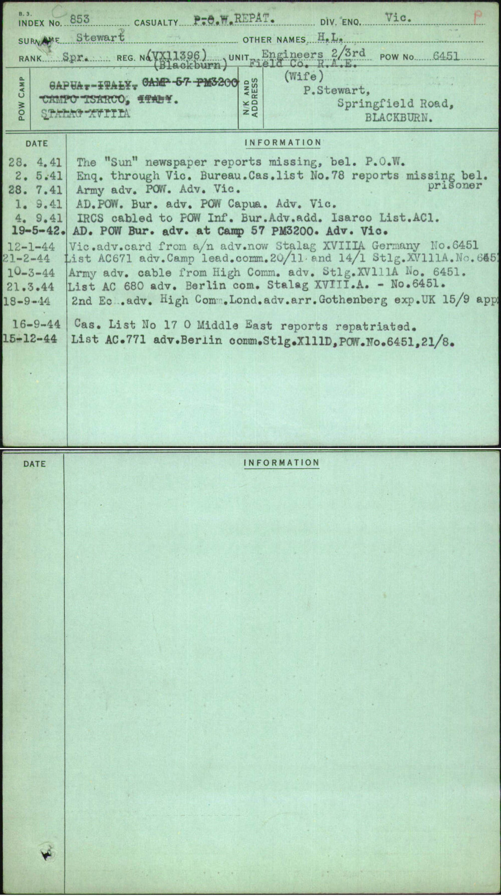 Stewart, H L, VX11396