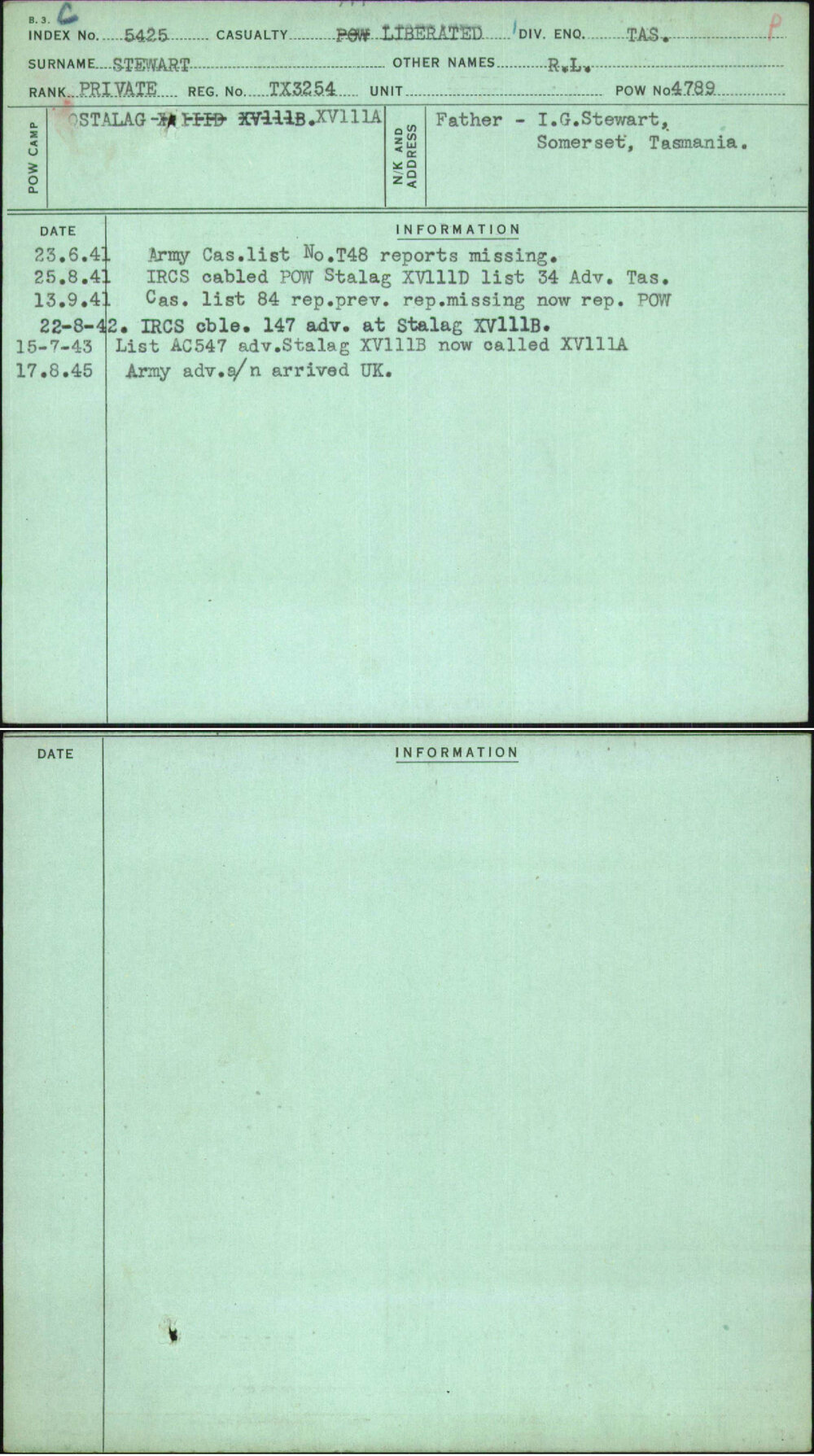 Stewart, R L, TX3254
