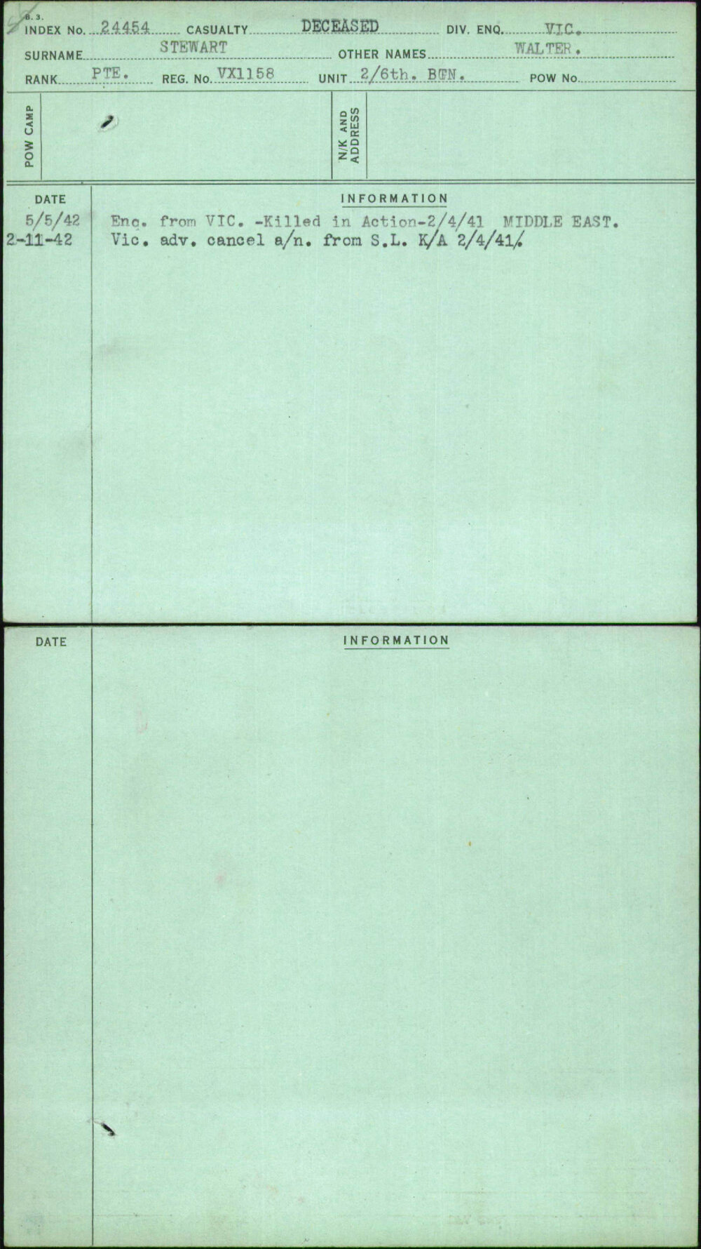 Stewart, Walter, VX1158