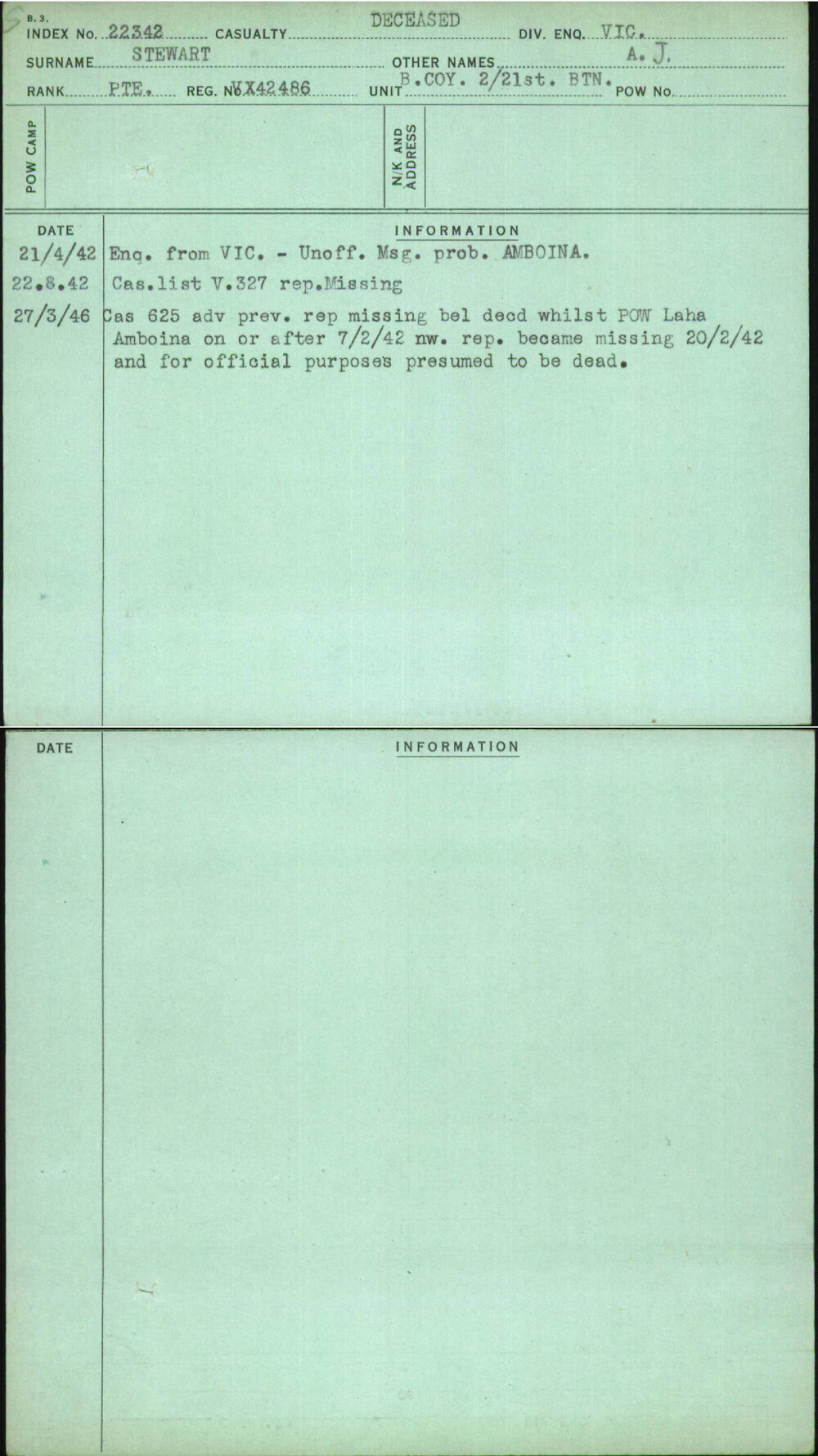 Stewart, A J, VX42486