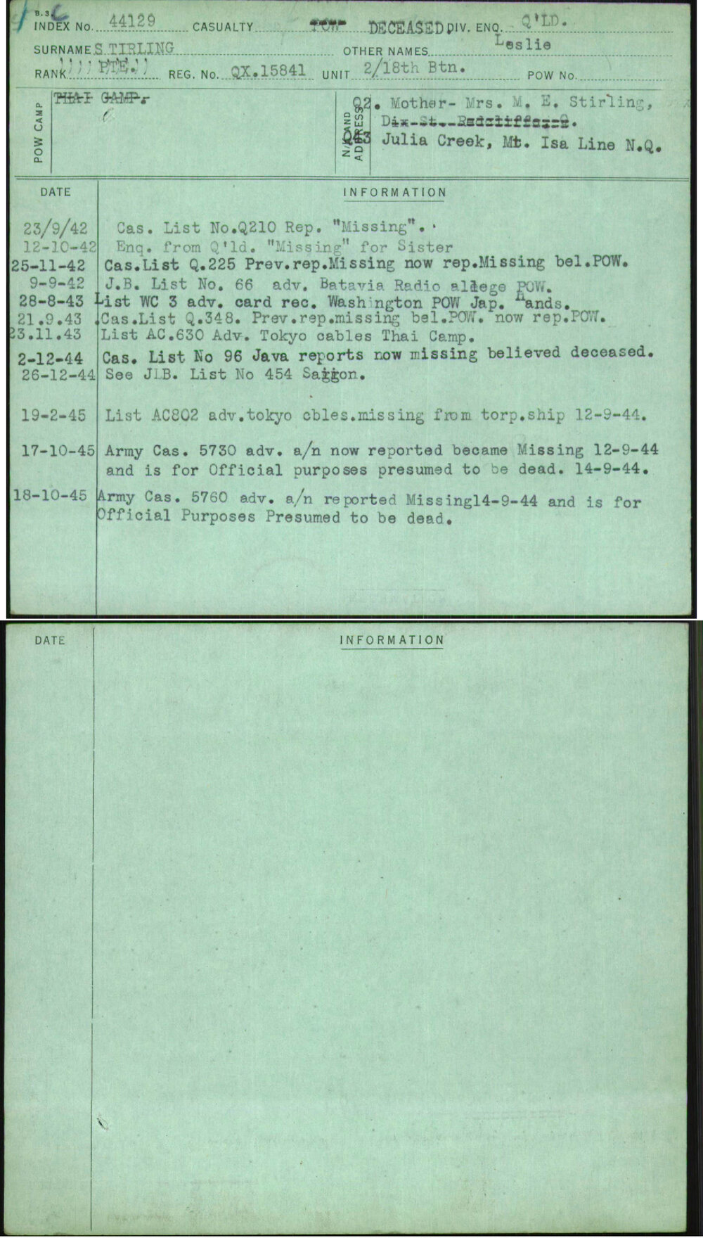 Stirling, Leslie, QX15841