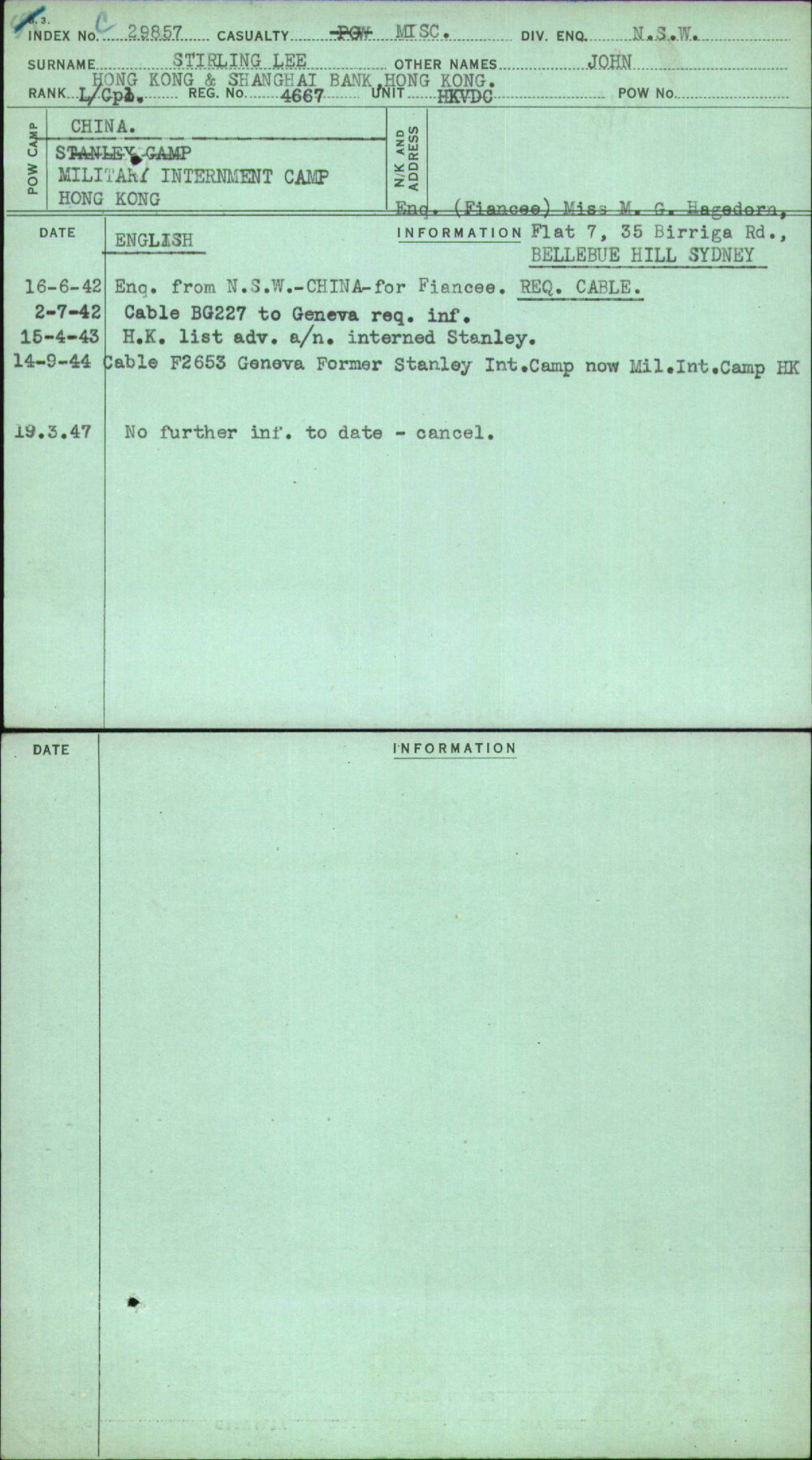 Stirling Lee, John, 4667