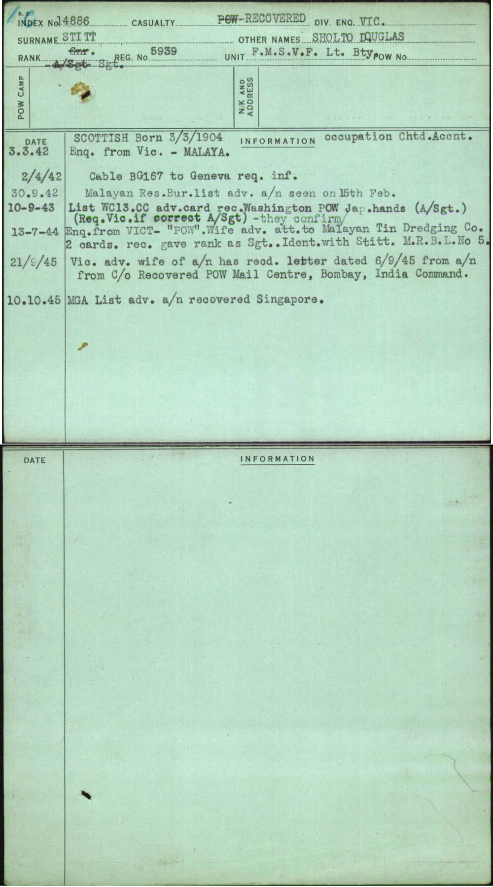 Stitt, Sholto Douglas, 5939