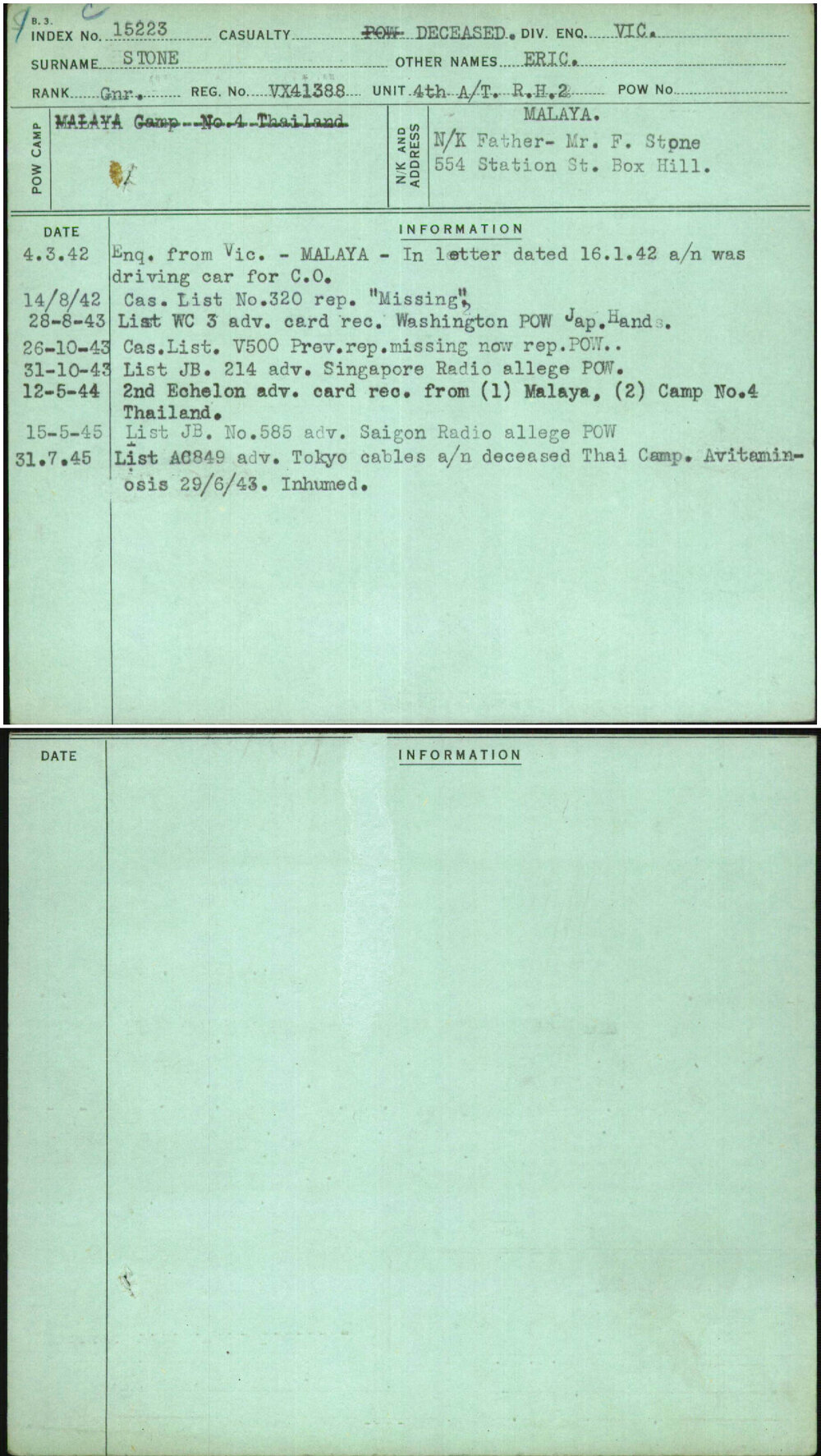 Stone, Eric, VX41388
