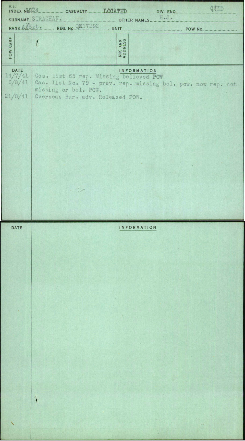 Strachan, H J, QX17292