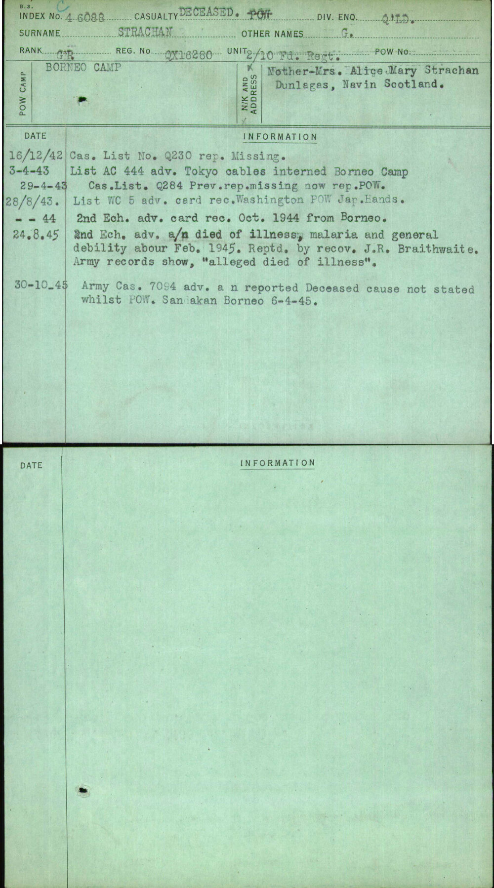 Strachan, G, QX16280