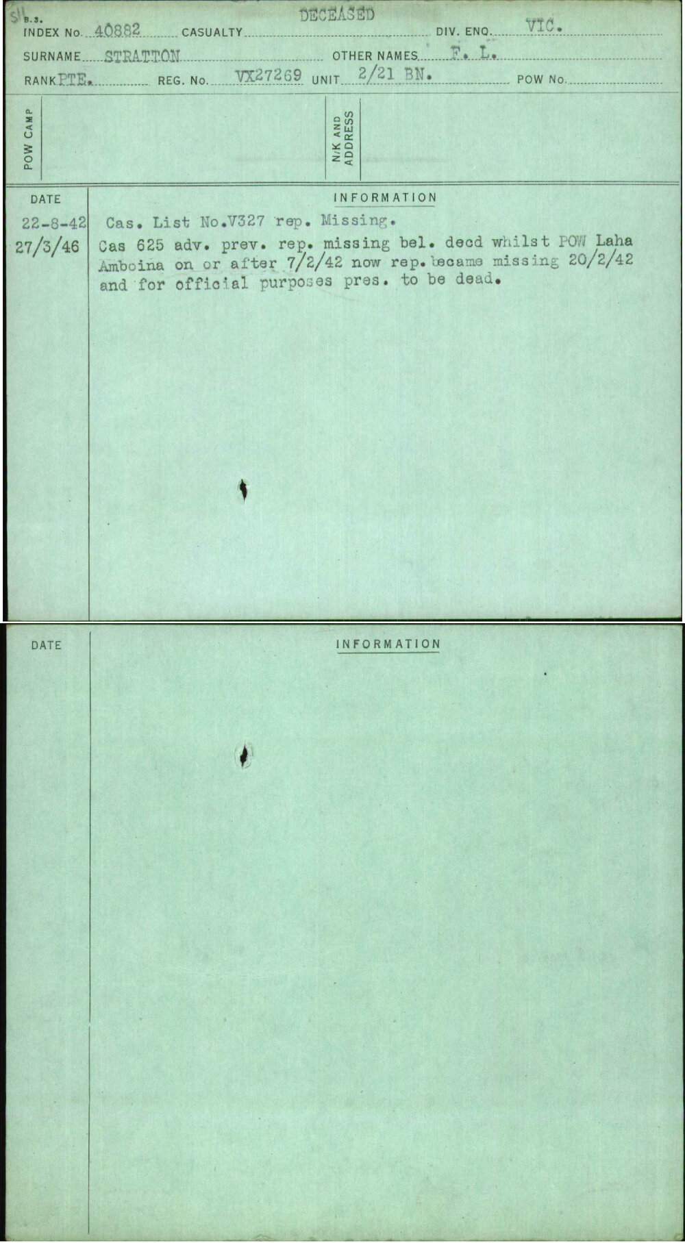 Stratton, F L, VX27269