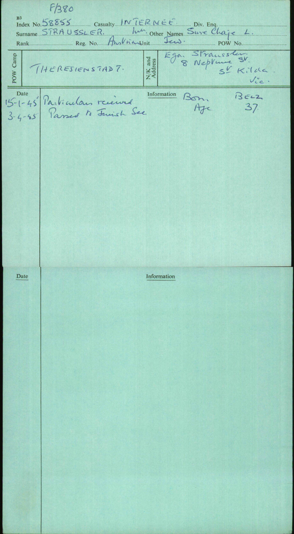 Straussler, Sure Chaje L, Austrian