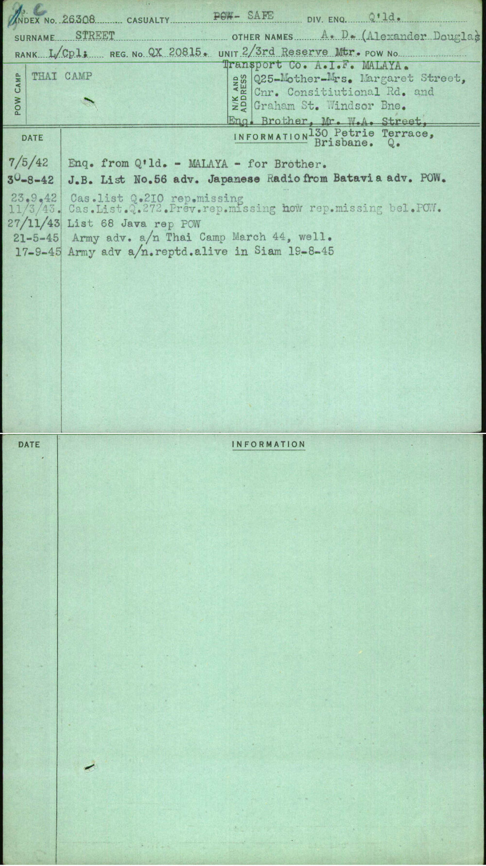 Street, A D (Alexander Douglas), QX20815