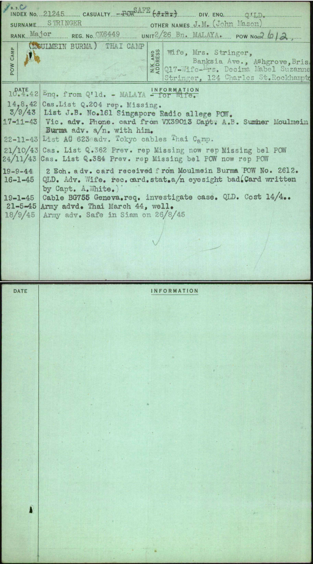 Stringer, J M (John Mason), QX6449