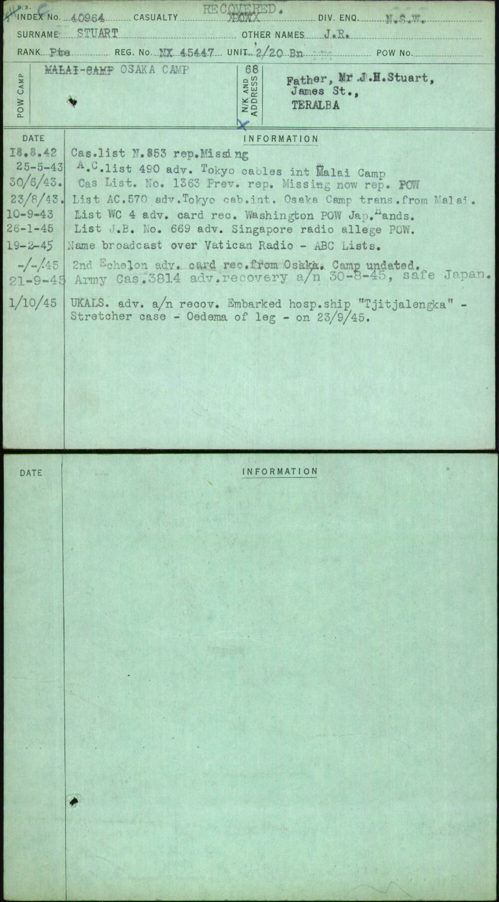 Stuart, J R, NX45447