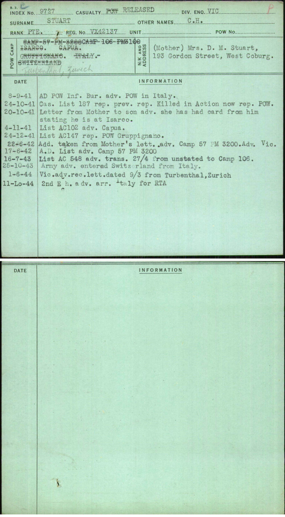 Stuart, C H, VX42137