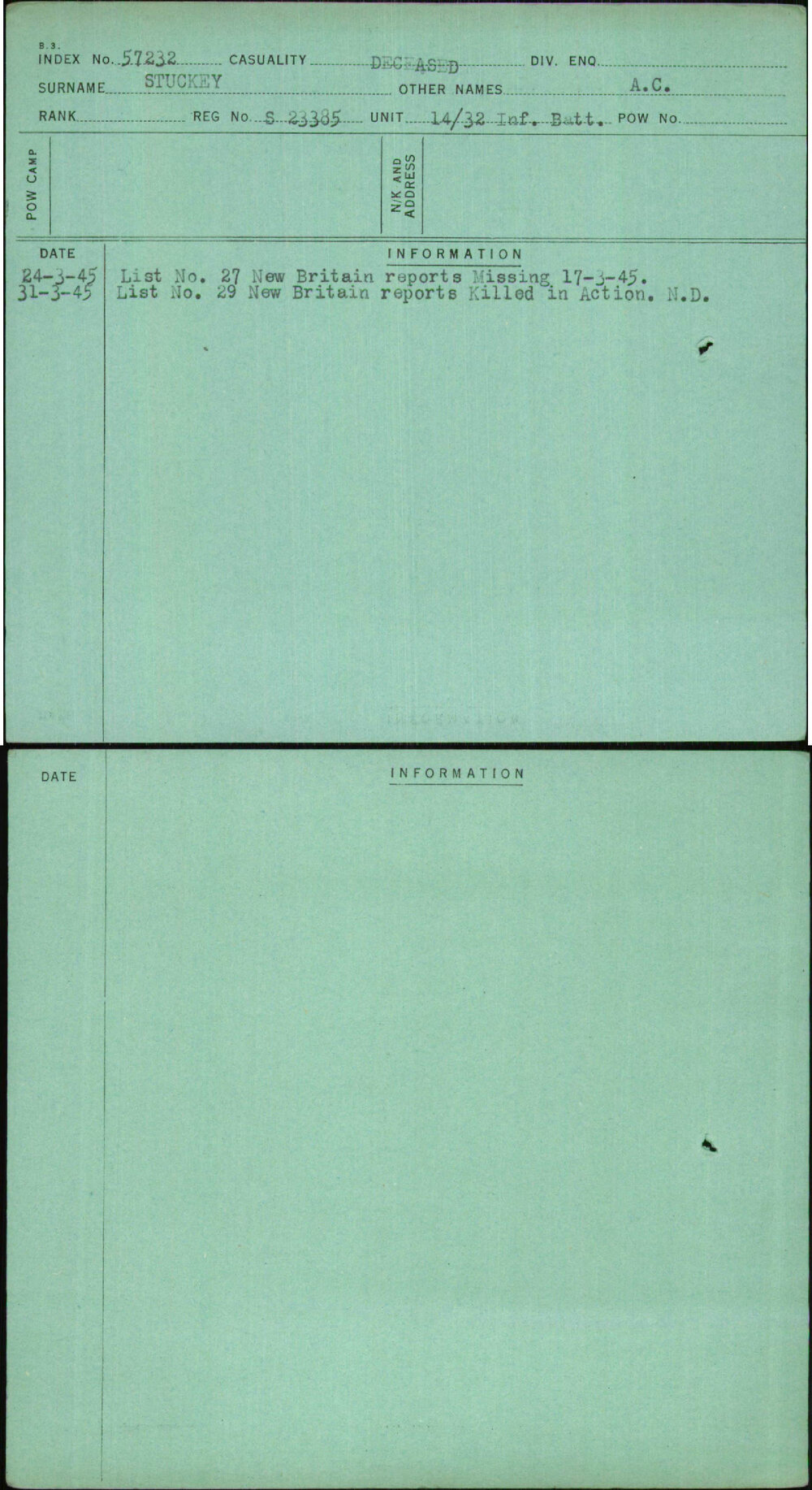 Stuckey, A C, S23385