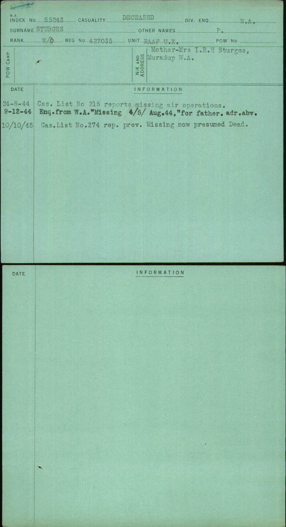 Sturges, P, 427035