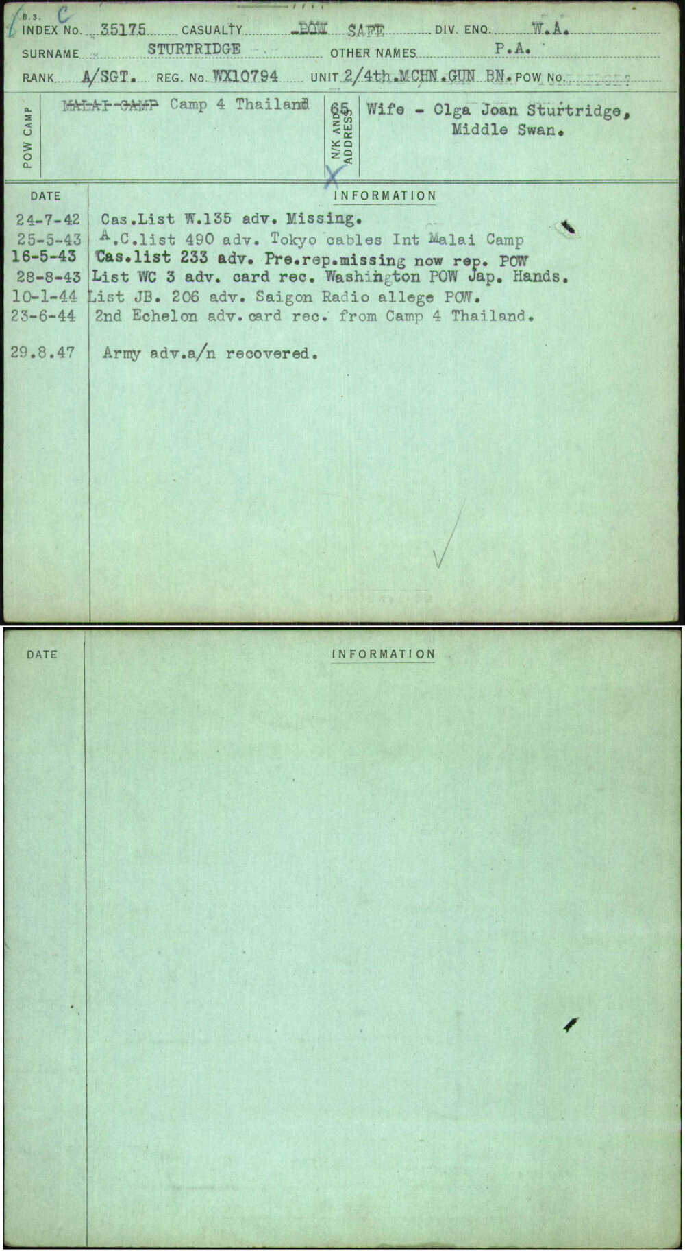 Sturtridge, P A, WX10794