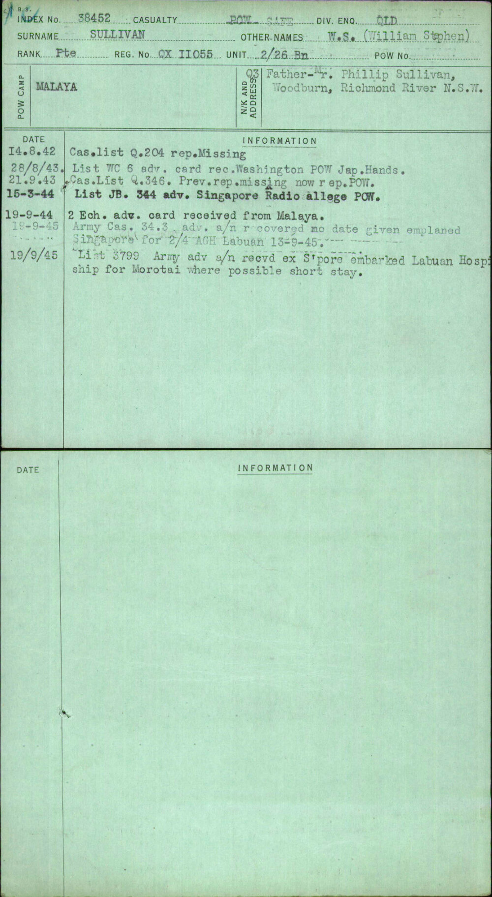 Sullivan, W S (William Stephen), QX11055