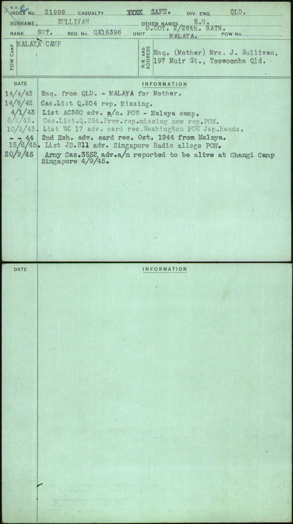 Sullivan, E G, QX16396