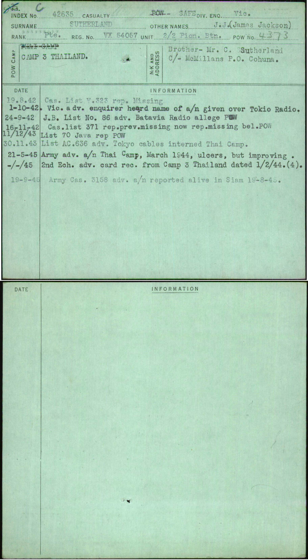 Sutherland, J J (James Jackson), VX54057