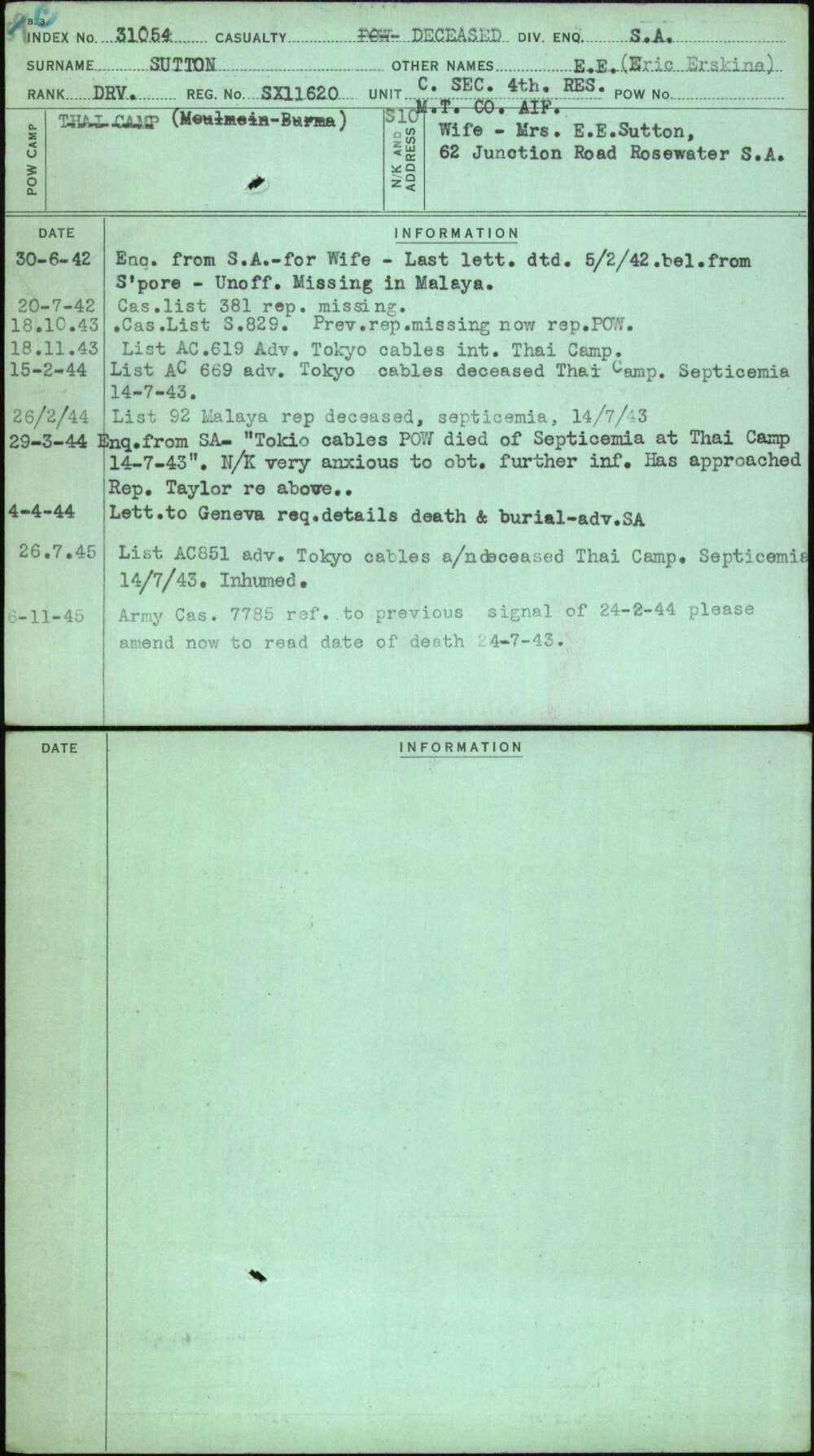 Sutton, E E (Eric Erskine), SX11620