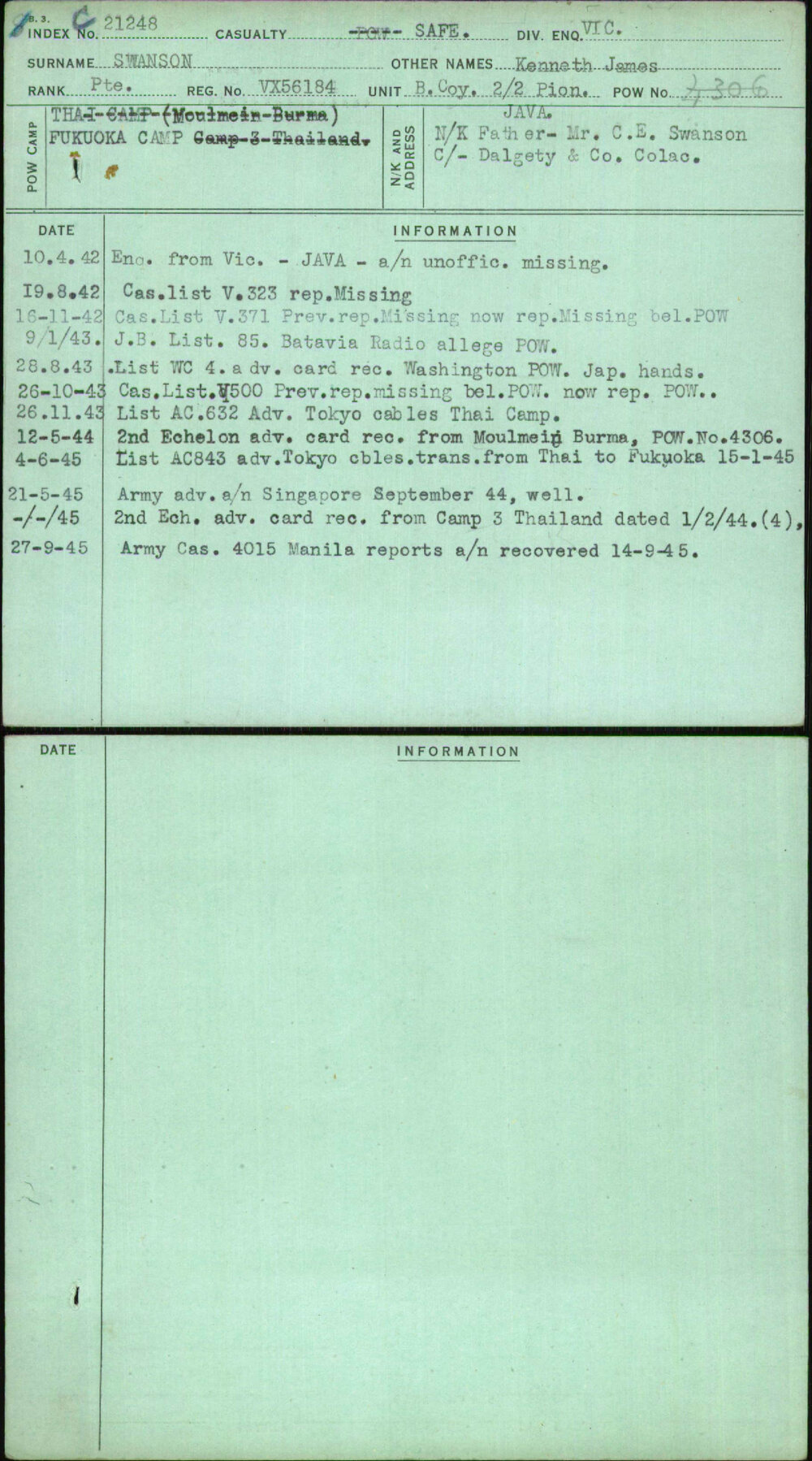 Swanson, Kenneth James, VX56184