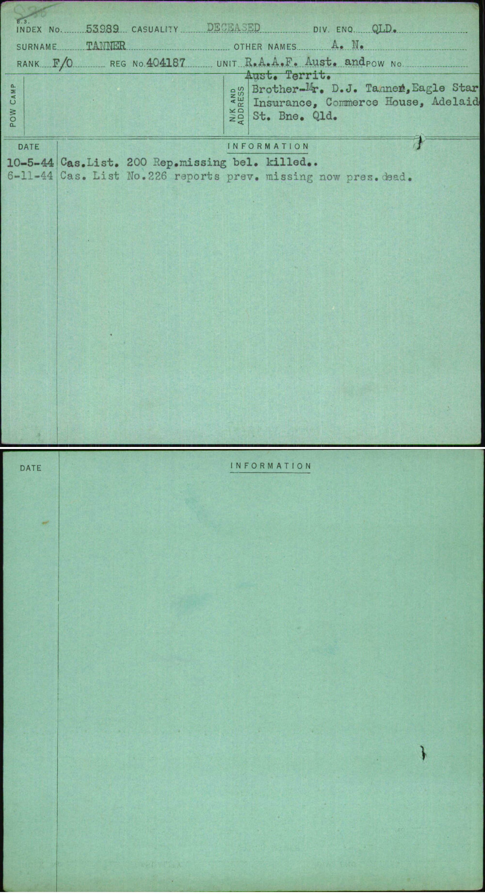 Tanner, A N, 404187