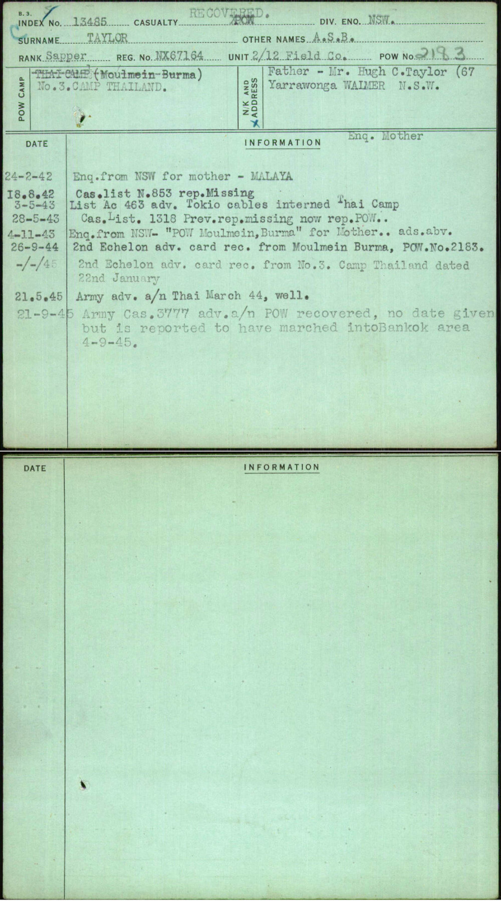 Taylor, A S B, NX67164