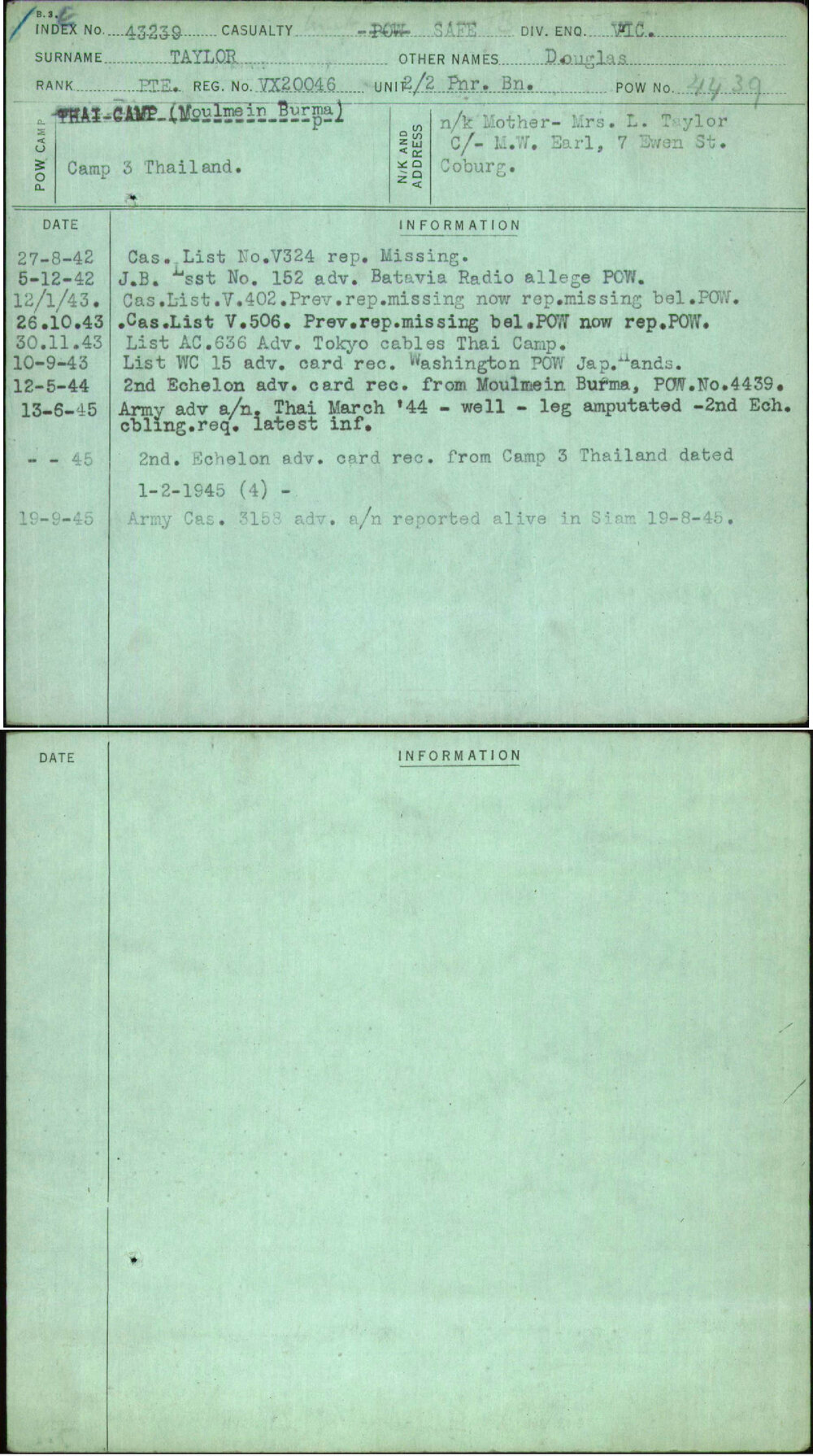 Taylor, Douglas, VX20046