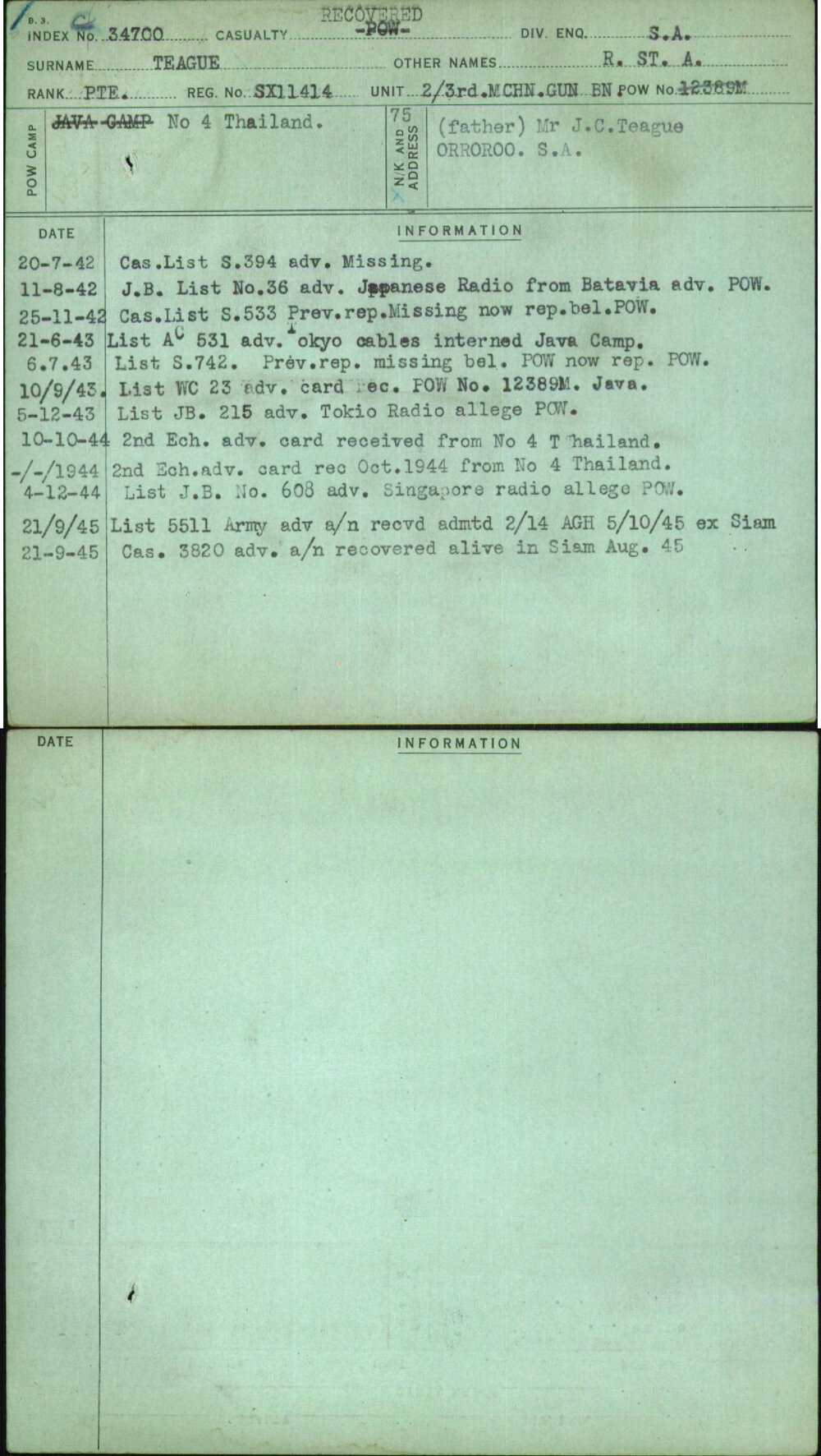 Teague, R St A, SX11414